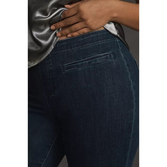 Anthropologie Pilcro womens blue Retro Low-Rise Pull-On Flare Jeans Size 14w - Picture 4 of 9
